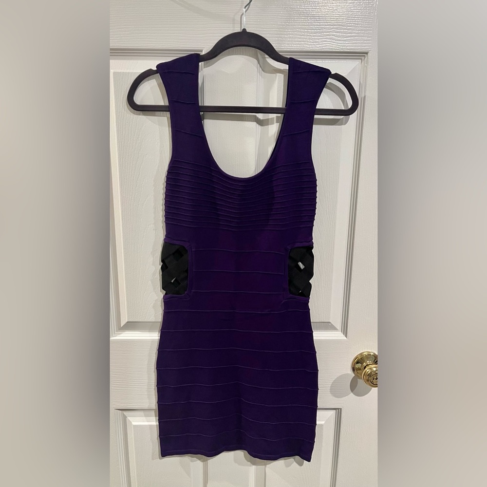 Ruby and Jenna Purple Body-con Cocktail Dress